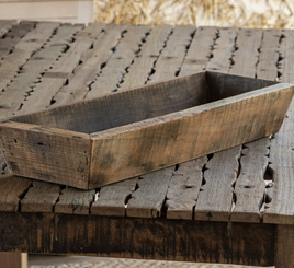 Primitive Wooden Trough Planter
