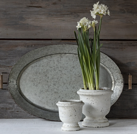Tinwork Oblong Tray with Handles