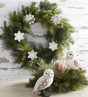 Tan and Cream Wool Owl