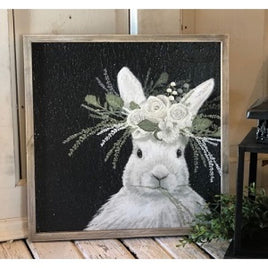 White Bunny Sign