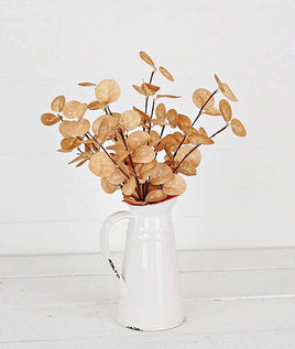 12in Bush-Silver Dollar Leaves-Beige