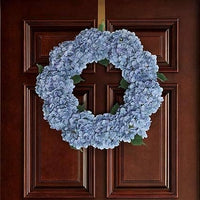 24" Blue Hydrangea Wreath - Stunning Artificial Floral Decor