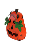 Happy Halloween Metal Pumpkin