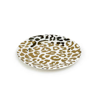 Gold Leopard 8" Fine Porcelain Dessert Plate