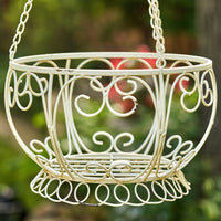 Hanging Iron Basket Planter "Paris 1968" -Antique Bronze