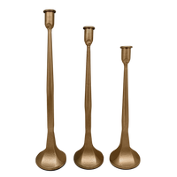 Gold Cast Iron Taper Candle Holder