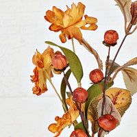12in Pick-Fall mix daisy w. ficus leaves and podka
