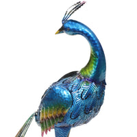 Peacock Outdoor Metal Garden Statue - 34.5 in