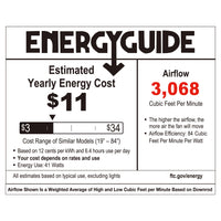 52"W Monroe 5-Blade Remote-Controlled Ceiling Fan: Amber/Aqua/Blue