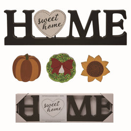 Wood Home Interchangeable Decor Set of 5