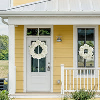 Cloud White Hydrangea Wreath: 24" Wide With Grapevine Ring