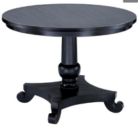 Black 42" Table with 4 Chairs