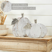 Whitewashed Wood Pumpkin| Rustic Fall Home Decor