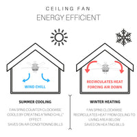52"W Monroe 5-Blade Remote-Controlled Ceiling Fan: Amber/Aqua/Blue