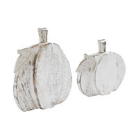 Whitewashed Wood Pumpkin| Rustic Fall Home Decor