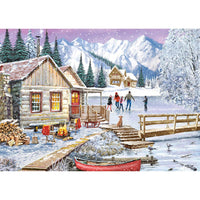 Winter at the Cabin 1000 Piece Jigsaw Puzzle