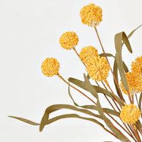 20in Spray-Yellow-Country Thistle Berry with Leaves