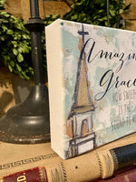 Amazing Grace Hymn Canvas 4x4