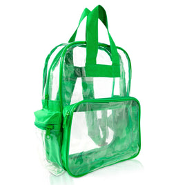 Clear Backpack Bags Smooth Plastic: Turtle Green