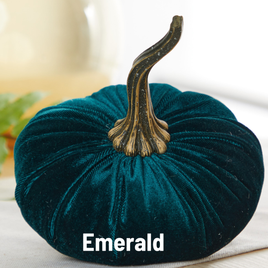 Pumpkin Large Velvet, Emerald