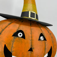 Metal Crazy Candy Corn Hat Halloween Pumpkin – 17.75”