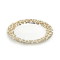 Gold Leopard 10.5" Fine Porcelain Dinner Plate