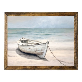Weathered Rowboat By The Shore