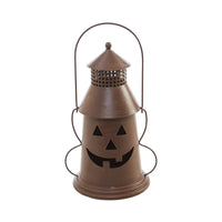 Bronze Metal Jack O Lantern Candle Holder 12x8
