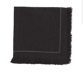 Black Fringe Napkin Set of 4