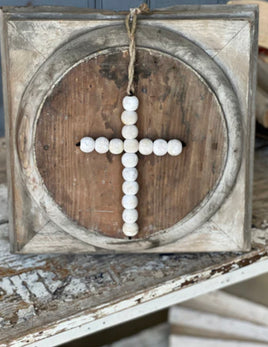 Cross | Hanging | 6.75" | White Wash