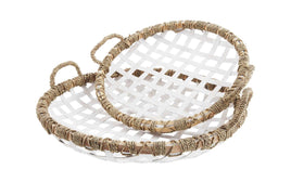 White Woven Tray