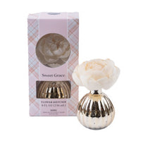 Sweet Grace Flower Diffuser in Mercury Vase