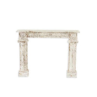 57 INCH WHITE RESIN FIREPLACE MANTLE PIECE