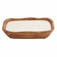 Wood Bowl Candle by Mudpie