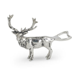 6.25 Inch Polished Silver Deer Standing Bottle Opener