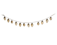48 INCH MERCURY GLASS ORNAMENT AND TWINE GARLAND