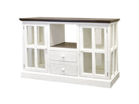 4 Glass Door Island Console