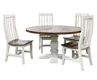55” Round Dining Table with 4 Chairs