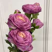 25” Real Touch Triple Bloom Ranunculus Stem