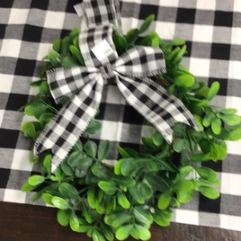 Boxwood 10” Wreath with  Bow and Hanger