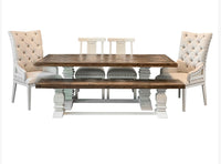 7 Foot Trestle Dining Table MES 2882-7 SET