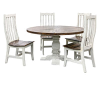 55” Round Dining Table with 4 Chairs