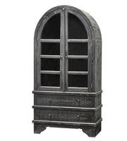 Round Top Glass Door Cabinet VIT 003