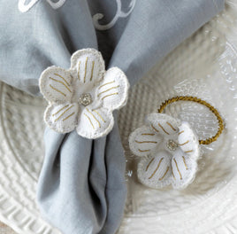 Upcycled Canvas Flower Napkin Ring